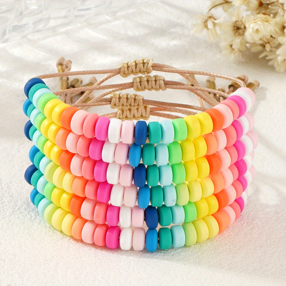 Bohemian Style Soft Clay and Agate Beads Set, Pack of 12
